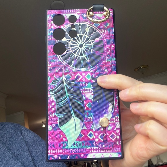 For Samsung Galaxy S22 ultra phone case with wrist strap kickstand keychain ring - Picture 16 of 17